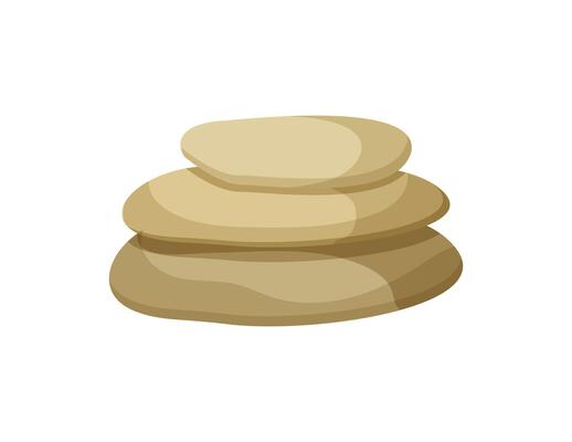 A stack of rocks on a white background