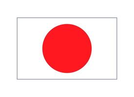 The flag of japan vector