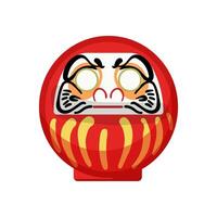 A japanese doll with a tiger face vector