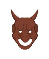 A devil mask with horns on a white background vector