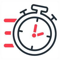 fast time and speed in red and black duo line vector