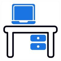 desk and workspace vector