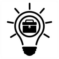 business idea and startup in black duo line vector