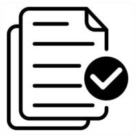 validation and approval in black duo line vector