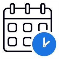 meeting schedule and calendar vector