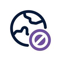 global bankruptcy dual tone icon. Sleek and modern icon for websites, mobile apps, marketing materials, and corporate design. Fully scalable and ready to use. vector