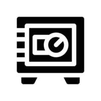 safebox glyph icon. Strong and solid icon for websites, mobile interfaces, presentations, and visual branding. High quality and easy to edit. vector