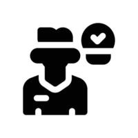 personal branding glyph icon. Strong and solid icon for websites, mobile interfaces, presentations, and visual branding. High quality and easy to edit. vector