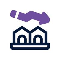 loss real estate dual tone icon. Sleek and modern icon for websites, mobile apps, marketing materials, and corporate design. Fully scalable and ready to use. vector