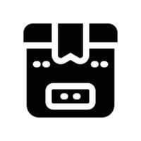 box glyph icon. Strong and solid icon for websites, mobile interfaces, presentations, and visual branding. High quality and easy to edit. vector