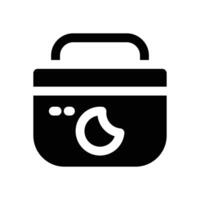 bag glyph icon. Strong and solid icon for websites, mobile interfaces, presentations, and visual branding. High quality and easy to edit. vector