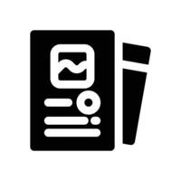 flyer glyph icon. Strong and solid icon for websites, mobile interfaces, presentations, and visual branding. High quality and easy to edit. vector