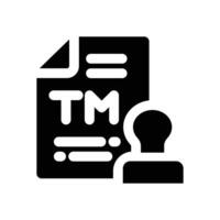 trademark glyph icon. Strong and solid icon for websites, mobile interfaces, presentations, and visual branding. High quality and easy to edit. vector