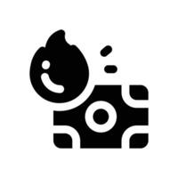 money burn glyph icon. Strong and solid icon for websites, mobile interfaces, presentations, and visual branding. High quality and easy to edit. vector
