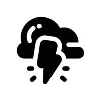 thunderstorm glyph icon. Strong and solid icon for websites, mobile interfaces, presentations, and visual branding. High quality and easy to edit. vector
