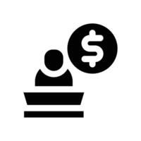 working glyph icon. Strong and solid icon for websites, mobile interfaces, presentations, and visual branding. High quality and easy to edit. vector