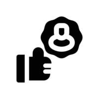 loyalty glyph icon. Strong and solid icon for websites, mobile interfaces, presentations, and visual branding. High quality and easy to edit. vector