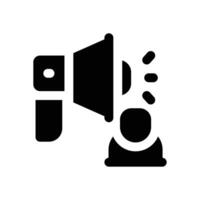 voice glyph icon. Strong and solid icon for websites, mobile interfaces, presentations, and visual branding. High quality and easy to edit. vector