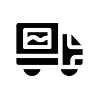 truck glyph icon. Strong and solid icon for websites, mobile interfaces, presentations, and visual branding. High quality and easy to edit. vector