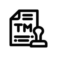 trademark line icon. Clean and minimalist icon for websites, mobile apps, presentations, and logos. Fully scalable and customizable for any project. vector