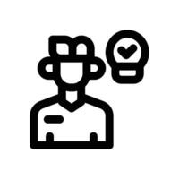 personal branding line icon. Clean and minimalist icon for websites, mobile apps, presentations, and logos. Fully scalable and customizable for any project. vector