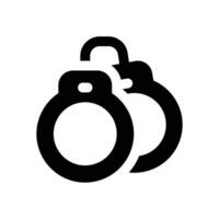 handcuff glyph icon. Strong and solid icon for websites, mobile interfaces, presentations, and visual branding. High quality and easy to edit. vector