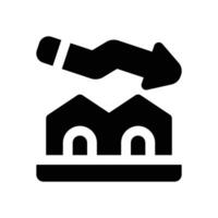 loss real estate glyph icon. Strong and solid icon for websites, mobile interfaces, presentations, and visual branding. High quality and easy to edit. vector