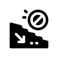 crisis glyph icon. Strong and solid icon for websites, mobile interfaces, presentations, and visual branding. High quality and easy to edit. vector