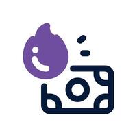 money burn dual tone icon. Sleek and modern icon for websites, mobile apps, marketing materials, and corporate design. Fully scalable and ready to use. vector