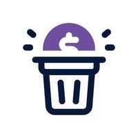 trash dual tone icon. Sleek and modern icon for websites, mobile apps, marketing materials, and corporate design. Fully scalable and ready to use. vector