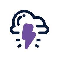 thunderstorm dual tone icon. Sleek and modern icon for websites, mobile apps, marketing materials, and corporate design. Fully scalable and ready to use. vector