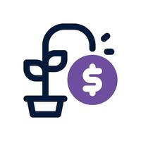 loss investment dual tone icon. Sleek and modern icon for websites, mobile apps, marketing materials, and corporate design. Fully scalable and ready to use. vector