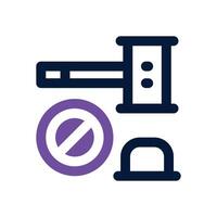 no law dual tone icon. Sleek and modern icon for websites, mobile apps, marketing materials, and corporate design. Fully scalable and ready to use. vector
