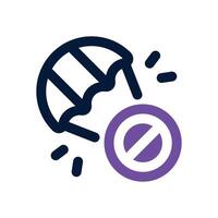 no parachute dual tone icon. Sleek and modern icon for websites, mobile apps, marketing materials, and corporate design. Fully scalable and ready to use. vector