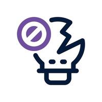 no idea dual tone icon. Sleek and modern icon for websites, mobile apps, marketing materials, and corporate design. Fully scalable and ready to use. vector