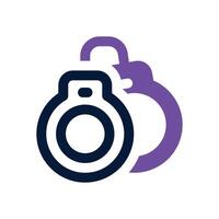 handcuff dual tone icon. Sleek and modern icon for websites, mobile apps, marketing materials, and corporate design. Fully scalable and ready to use. vector