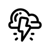 thunderstorm line icon. Clean and minimalist icon for websites, mobile apps, presentations, and logos. Fully scalable and customizable for any project. vector