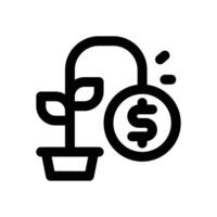 loss investment line icon. Clean and minimalist icon for websites, mobile apps, presentations, and logos. Fully scalable and customizable for any project. vector