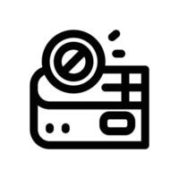 loss wallet line icon. Clean and minimalist icon for websites, mobile apps, presentations, and logos. Fully scalable and customizable for any project. vector