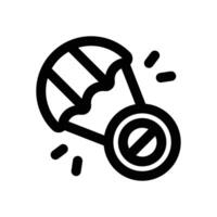 no parachute line icon. Clean and minimalist icon for websites, mobile apps, presentations, and logos. Fully scalable and customizable for any project. vector