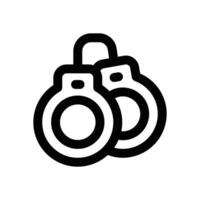 handcuff line icon. Clean and minimalist icon for websites, mobile apps, presentations, and logos. Fully scalable and customizable for any project. vector
