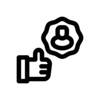 loyalty line icon. Clean and minimalist icon for websites, mobile apps, presentations, and logos. Fully scalable and customizable for any project. vector