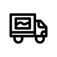 truck line icon. Clean and minimalist icon for websites, mobile apps, presentations, and logos. Fully scalable and customizable for any project. vector
