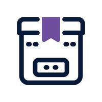 box dual tone icon. Sleek and modern icon for websites, mobile apps, marketing materials, and corporate design. Fully scalable and ready to use. vector