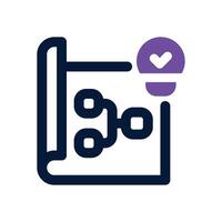 creative process dual tone icon. Sleek and modern icon for websites, mobile apps, marketing materials, and corporate design. Fully scalable and ready to use. vector