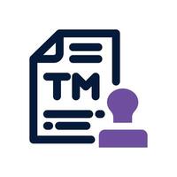 trademark dual tone icon. Sleek and modern icon for websites, mobile apps, marketing materials, and corporate design. Fully scalable and ready to use. vector