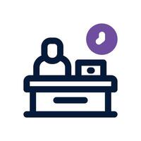 office dual tone icon. Sleek and modern icon for websites, mobile apps, marketing materials, and corporate design. Fully scalable and ready to use. vector