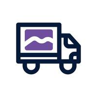 truck dual tone icon. Sleek and modern icon for websites, mobile apps, marketing materials, and corporate design. Fully scalable and ready to use. vector