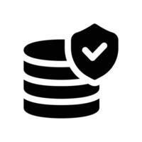 secure data glyph icon. Strong and solid icon for websites, mobile interfaces, presentations, and visual branding. High quality and easy to edit. vector