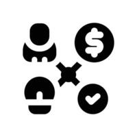 business model glyph icon. Strong and solid icon for websites, mobile interfaces, presentations, and visual branding. High quality and easy to edit. vector